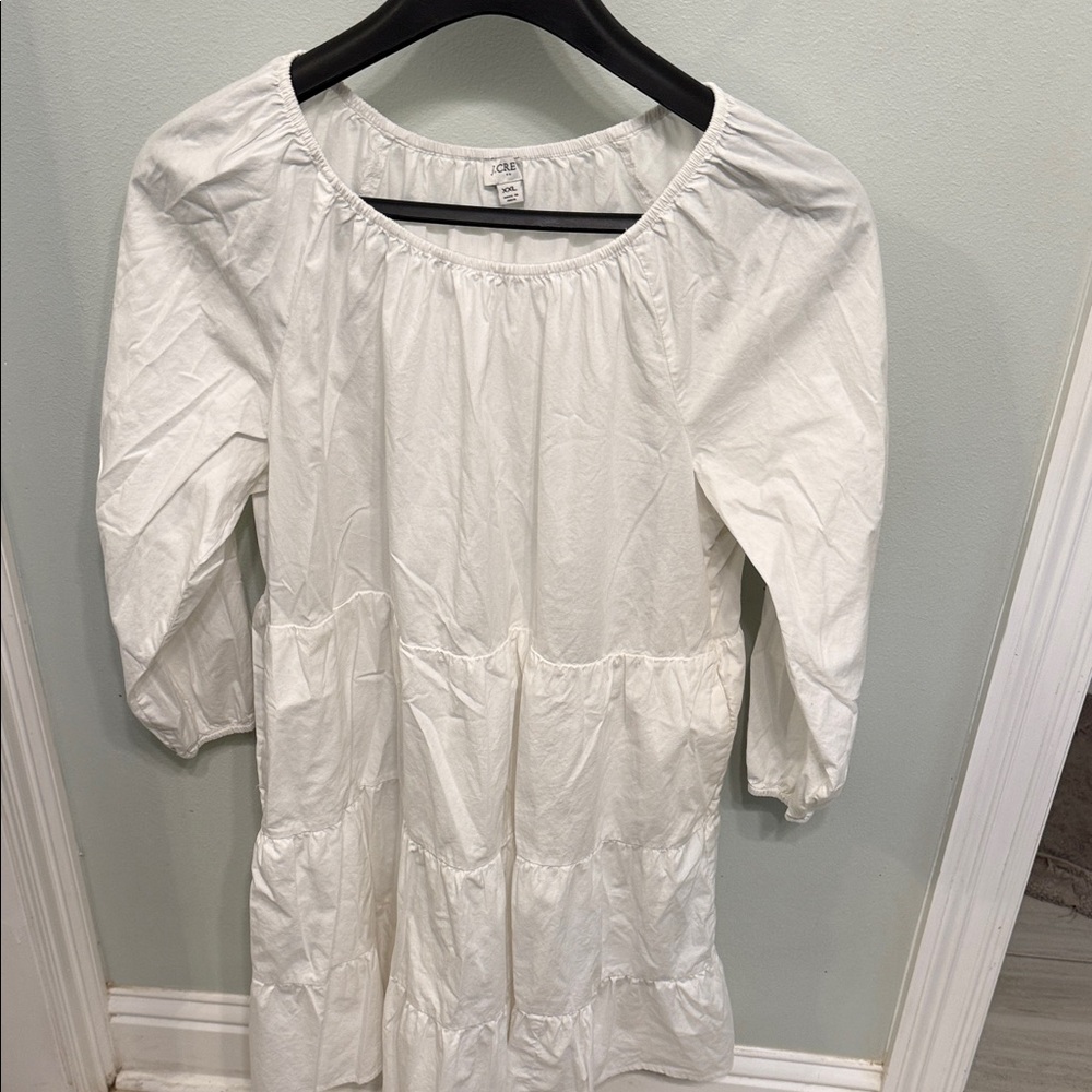 J. Crew White Tunic Top